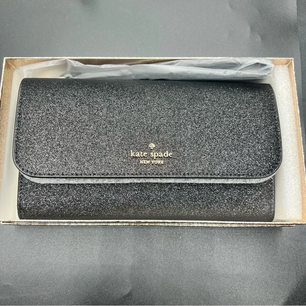 Kate spade medium glitter wristlet / wallet